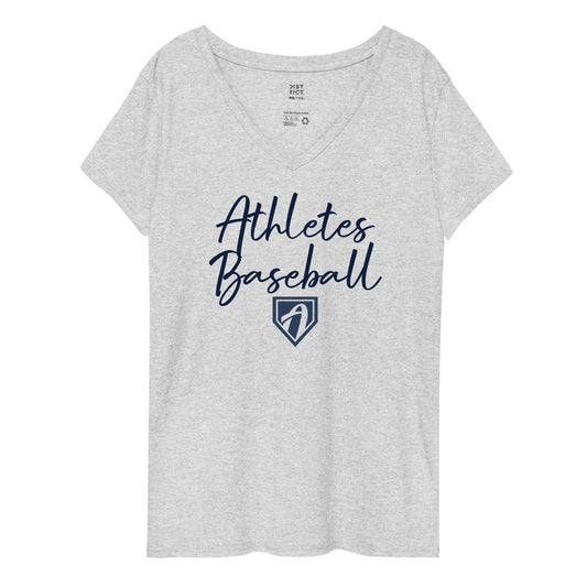Athletes Baseball - Women’s recycled v-neck t-shirt